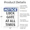 Signmission Lock Gate At All Times, 12 in W x Rectangle, Aluminum OS-2PACK-NS-A-1218-V-14028 - alternate 2